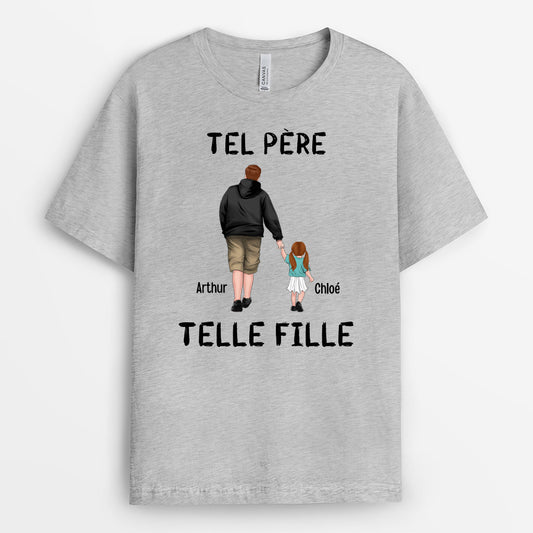 0061A040BFR1 cadeau Personalisable T shirt personne pere fille