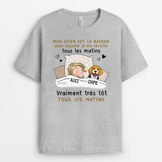0094A010CFR2 present Personnalise T shirt chiens personne