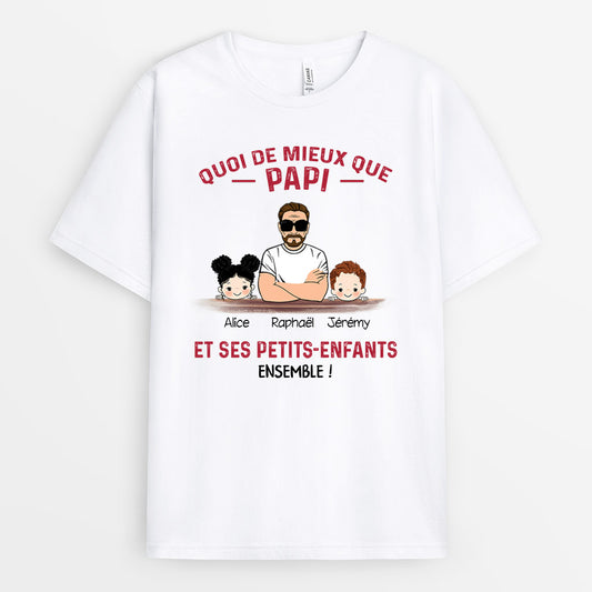0128AFR2 present Personnalise T shirt enfants papi papa