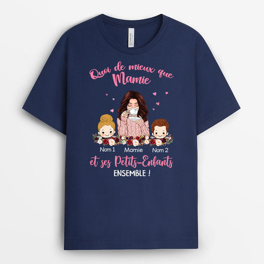 0129AFR1 present Personnalise T shirt enfants maman mamie