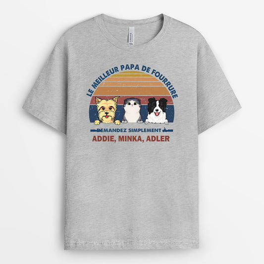 0130AFR1 present Personnalise T shirt animaux papa