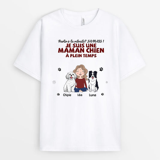 0166AFR2 present Personnalise T shirt chiens maman