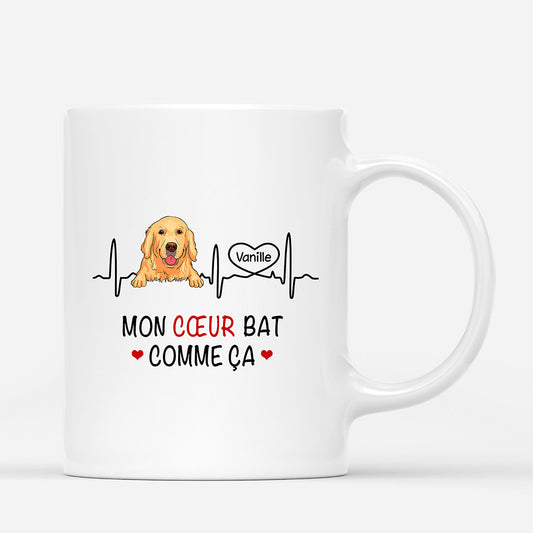 0173M207CFR1 present Personnalise Mug chiens personnes coeur