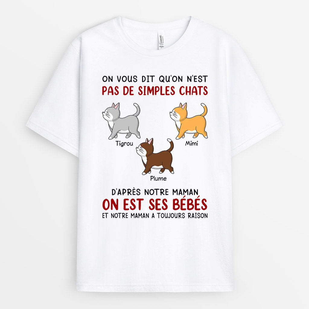Je Suis Un Bébé - Cadeau Personnalisé | T-shirt pour Amoureux des chats