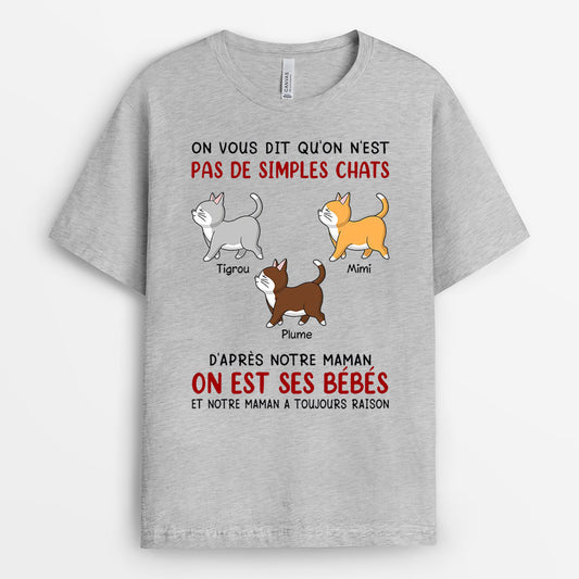 0181A948DFR2 present Personnalise T shirt chats personnes