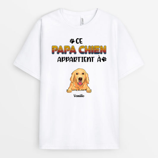 0234A220CFR1 cadeau personnalisable T shirt chien papa