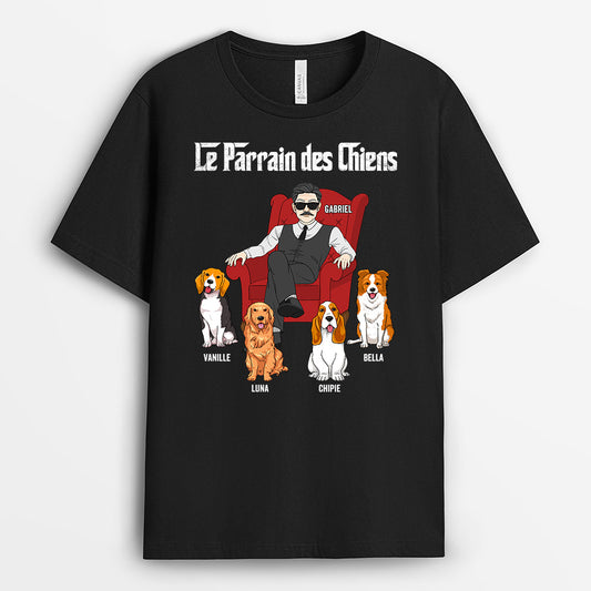 0251A258CFR1 cadeau personnalisable T shirt chiens homme