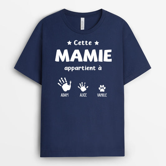 0256A240AFR1 cadeau personnalisable T shirt mains maman mamie