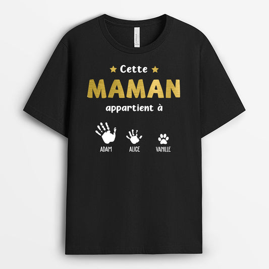 0256A240AFR2 present Personnalise T shirt mains maman mamie