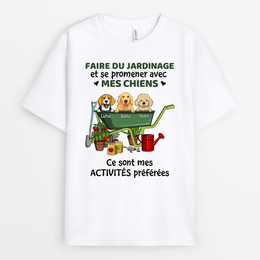 0266A208HFR2 present Personnalise T shirt chiens personnes