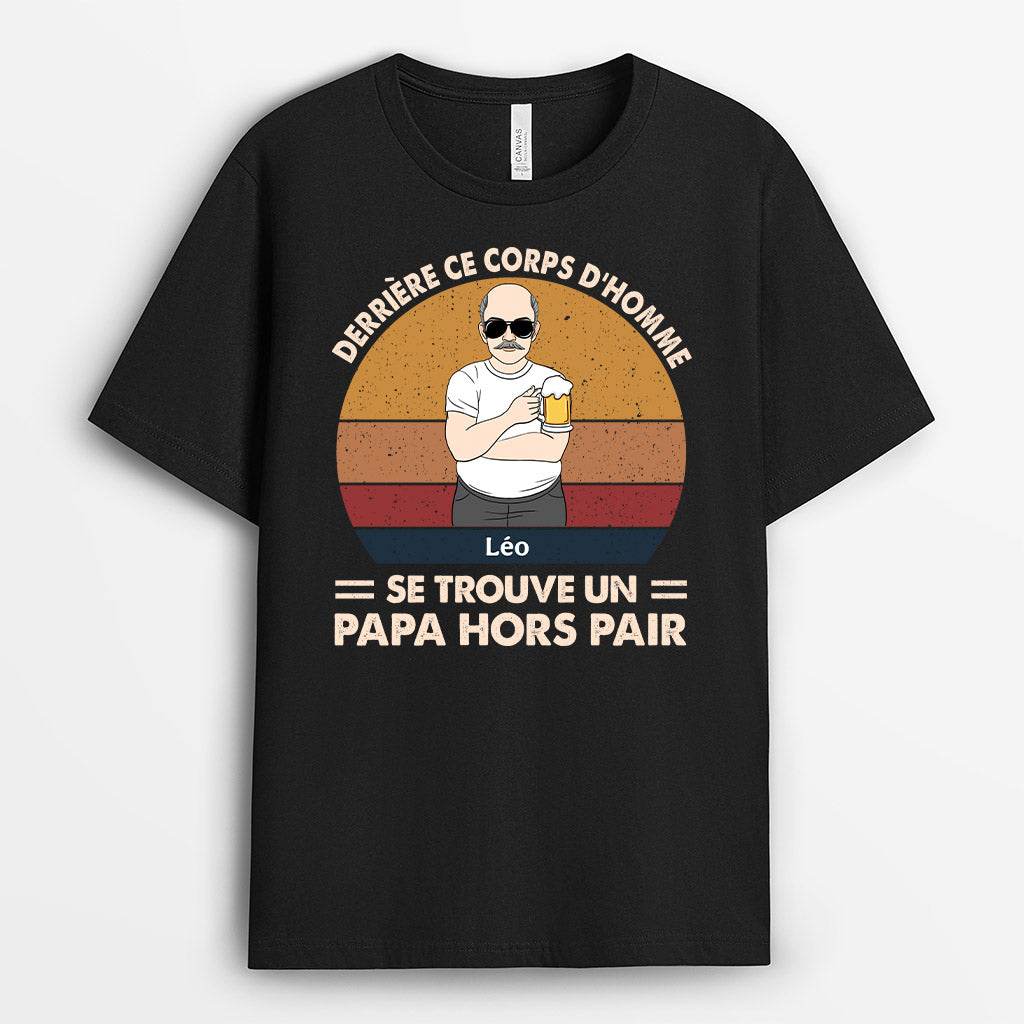 Papa Hors Pair - Cadeau Personnalisé | T-shirt pour Papa/Papi