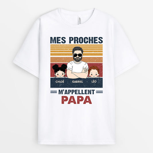 0334A248BFR1 cadeau Personnalise T shirt famille papa enfants