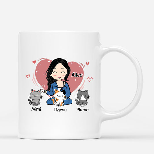 0349M247DFR2 present personnalisable Mug chats femme maman