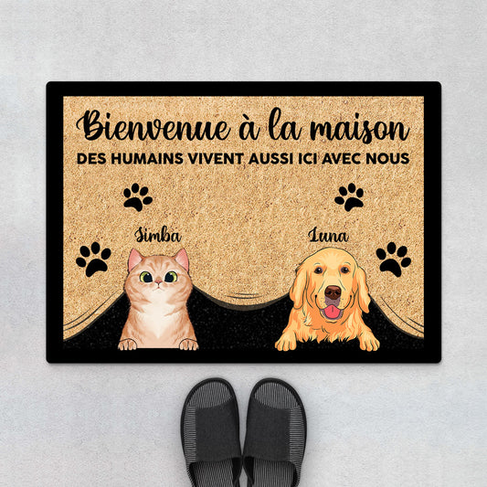 0419D508DFR1 present Personnalise paillassons chats chiens