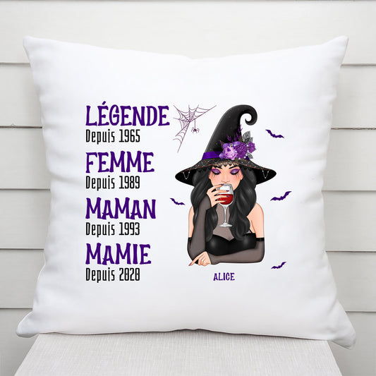 0462P187AFR1 Cadeau Personalisable Coussin homme maman mamie texte