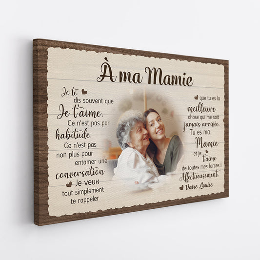 0502CFR4 Cadeau Personnalise Toile Maman Mamie Fete Des Meres