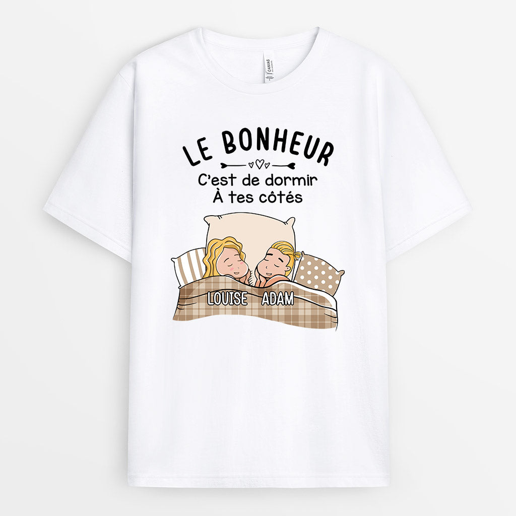 Le Bonheur - Cadeau Personnalisé | T-shirt pour Amoureux