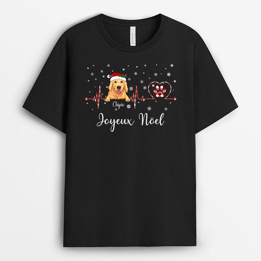 0566AFR2 Cadeau Personnalise T shirt Chien Amoureux Des Chiens Noel_e5a86609 929e 4409 a40d 0b58337adc74