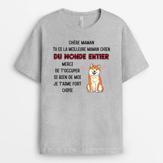 0578AFR1 Cadeau Personnalise T shirt Chien Amoureux Des Chiens