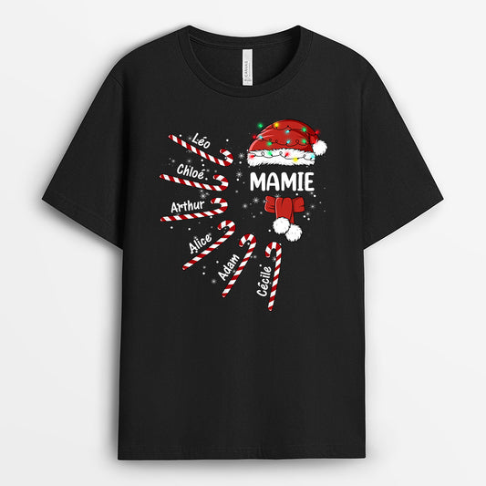 0586AFR1 Cadeau Personnalise T shirt Maman Mamie Papa Papi Noel