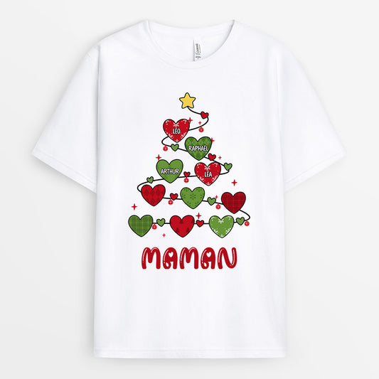 0588AFR2 Cadeau Personnalise T shirt Maman Mamie Noel