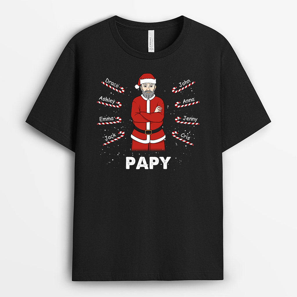 Papa Papy - Cadeau Personnalisé | T-shirt pour Papa Papi Noël