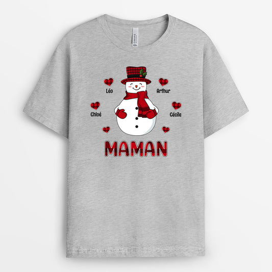 0592AFR2 Cadeau Personnalise T shirt Maman Mamie Noel