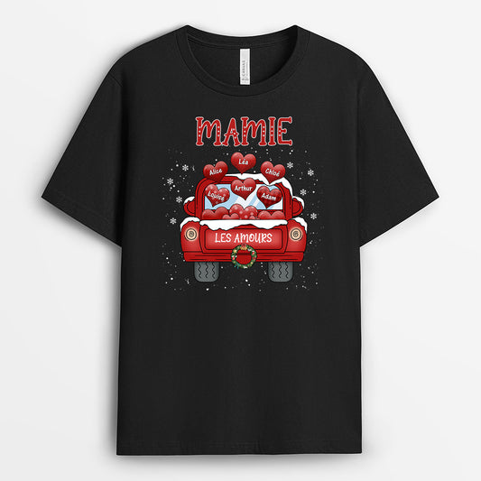 0598AFR1 Cadeau Personnalise T shirt Maman Mamie Noel