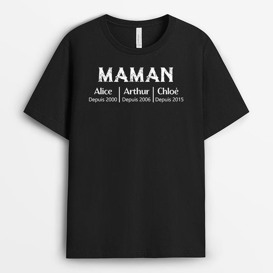 0617AFR2 Cadeau Personnalise T shirt Maman Mamie