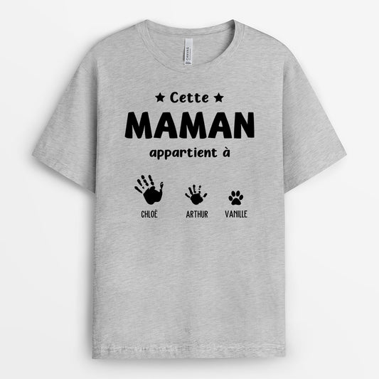 0637AFR2 Cadeau Personnalise T shirt Maman Mamie