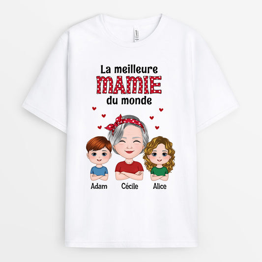 0731AFR1 Cadeau Personnalise T shirt LaMeilleureMamie Maman