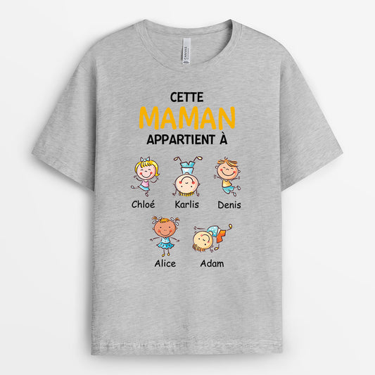 0741Afr1 Cadeau Personnalise T shirt Mamie Maman