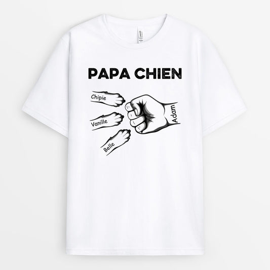 0749A290CFR1 CadeauPersonnaliseT shirtPapaChienAmoureuxdesChiens