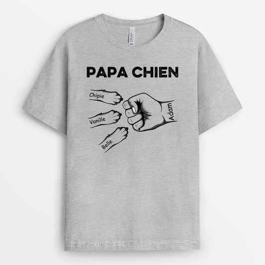 0749A290CFR2 CadeauPersonnaliseT shirtPapaChienAmoureuxdesChiens