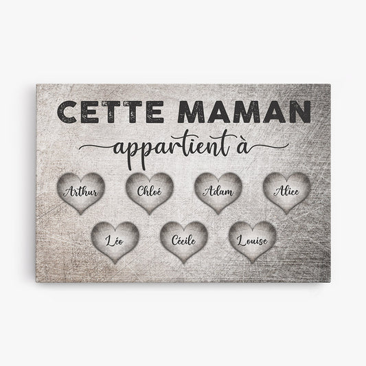 0751Cfr1 Cadeau Personnalise Toile Mamie Maman