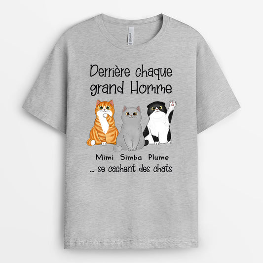 0763AFR2 Cadeau Personnalise T shirt Chat Amoureux des Chats_163eb9e3 67e0 446f bb37 060072ba948d