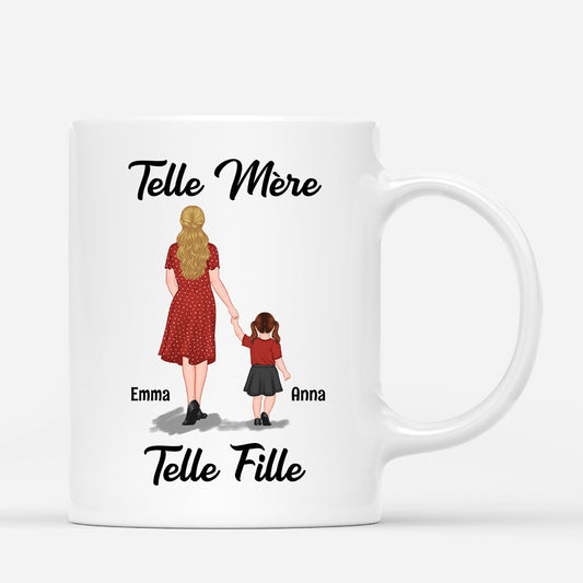 0766MFR1 Cadeau Personnalise Mug Mere Fille Maman Mamie