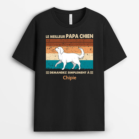 0781AFR1 Cadeau Personnalise T shirt Chien Amoureux des Chiens