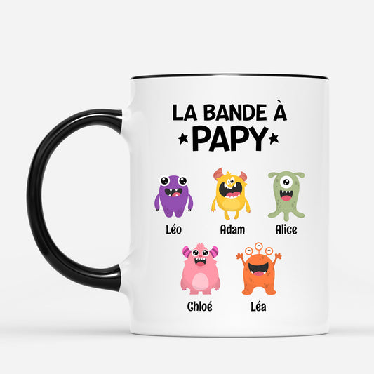 0795AFR2 Cadeau Personnalise Mug Bande Papa Papi