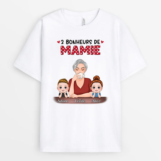 0799AFR1 Cadeau Personnalise T shirt Mamie Maman