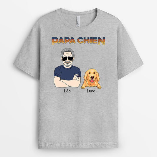 0821AFR2 Cadeau Personnalise T shirt Chien Amoureux des Chiens