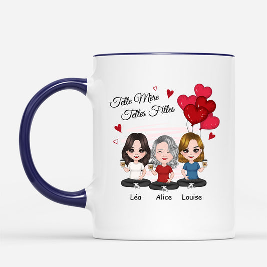 0831MFR2 Cadeau Personnalise Mug Mere Fille Maman Mamie