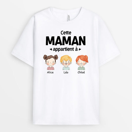 0840AFR1 Cadeau Personnalise T shirt Mamie Maman