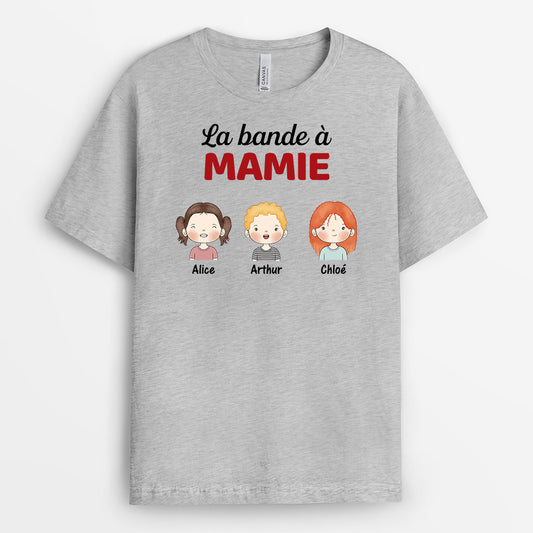 0845AFR2 CadeauPersonnalise T shirt Bande Mamie Maman