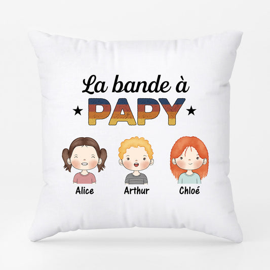 0845PFR1 CadeauPersonnalise Coussin Bande Papa Papi