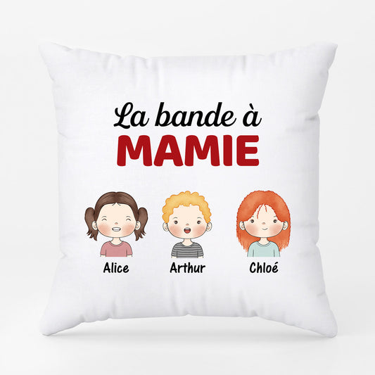 0845PFR2 CadeauPersonnalise Coussin Bande Maman Mamie
