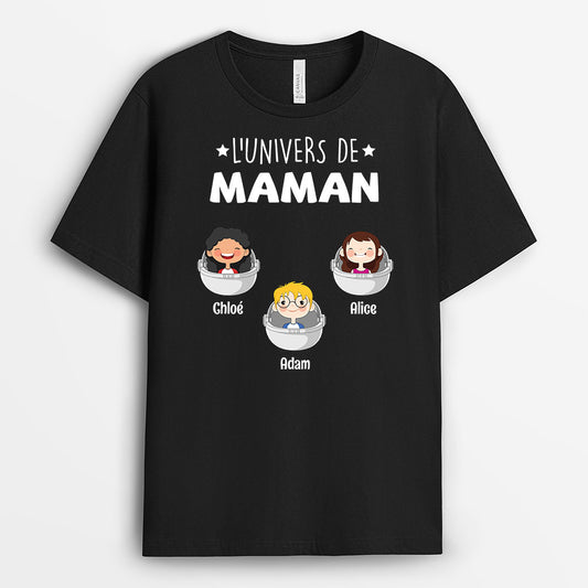 0855AFR1 Cadeau Personnalise T shirt Univers Maman Mamie
