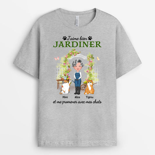 0873AFR2 Cadeau Personnalise T shirt Jardinage Amoureux des Chats_7f03edac 3914 493d 818e b080f1cc2171