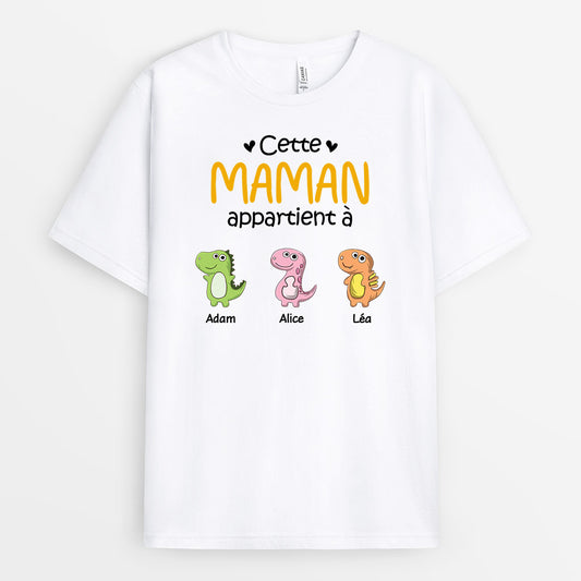 0879AFR1 Cadeau Personnalise T shirt Mamie Maman