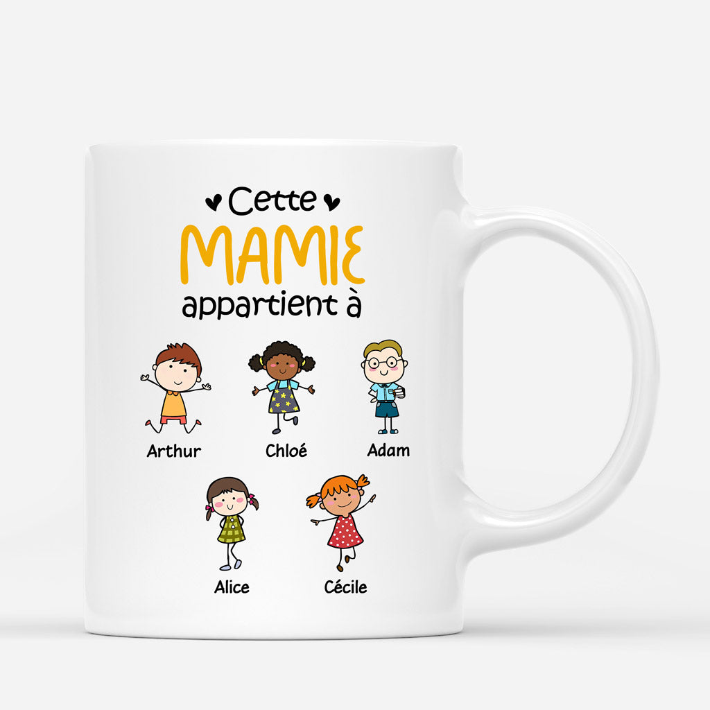 Cette Mamie Appartient À - Cadeau Personnalisé | Mug pour Mamie Maman